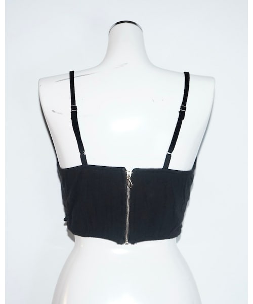 A.D.G(エーディージー)の「Front Ribbon Bustier(black)(キャミソール・レディース・ブラック・FREE)」の6枚目の写真