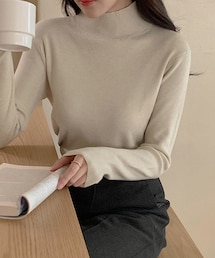 DHOLIC | ハーフネック長袖ニット(ニット/セーター)