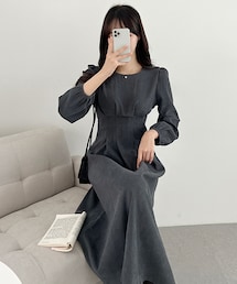 DHOLIC | ウエストタックコーデュロイワンピース(ワンピース)