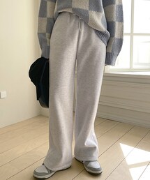 DHOLIC | 裏起毛ストレートスウェットパンツ(スラックス)