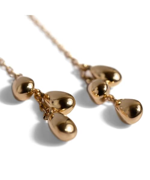 Ops.（オプス）の「K10 地金ゴールド チェーンピアス NERO DANGLE 