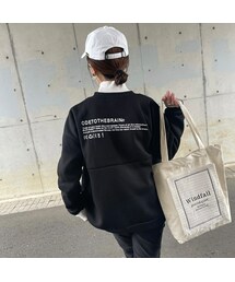 copine | 裏起毛フロント&バックロゴスウェット(ブラック)(スウェット)