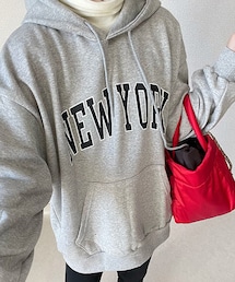 裏起毛ロゴパーカー