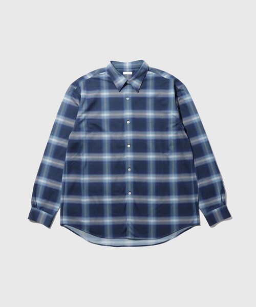 ADAM ET ROPE'（アダムエロペ）の「《別注》【KANEMASA PHIL. / カネマサ フィル】28G Ombre Check Modest Shirt（シャツ/ブラウス・メンズ・ブラック/ブルー系/イエロー・L/M）」の14枚目の写真