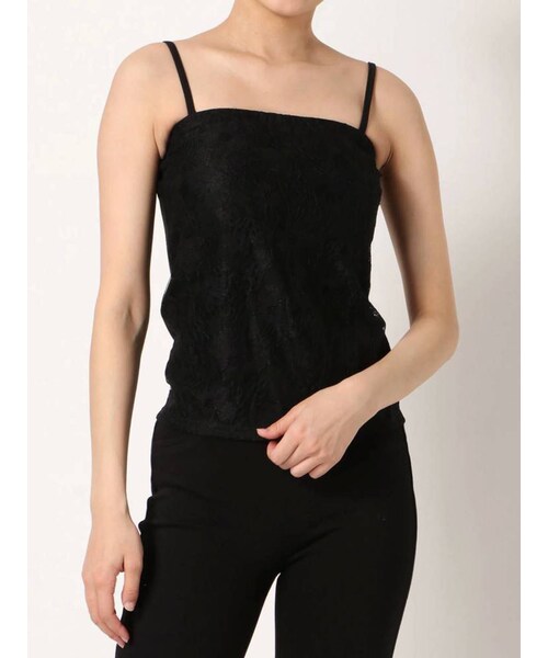 MERCURYDUO（マーキュリーデュオ）の「2WAYカップ付レースベアインナー（キャミソール・レディース・オフホワイト/ブラック/ベージュ・F）」の2枚目の写真