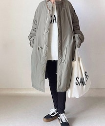 ボリュームミリタリーコート