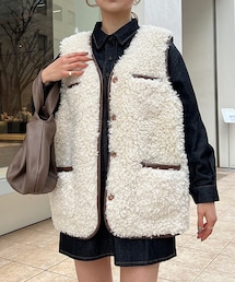 DHOLIC（ディーホリック）の「パイピングウールベスト（ベスト・レディース）」