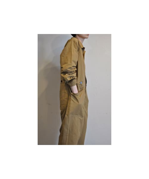 --（--）の「ワークオールインワン（つなぎ/オールインワン・レディース・ベージュ/ホワイト・one）」の3枚目の写真