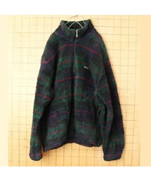 古着 90s USA製 WoolRich ネイティブ ボーダー 総柄 ウール