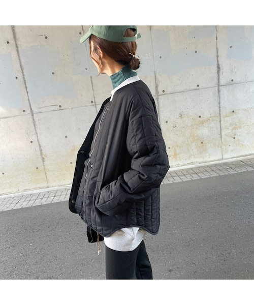 copine(コピン)の「縦キルティングミドルコート(その他アウター・レディース・ブラック・M)」の3枚目の写真