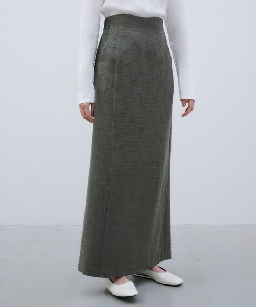 SIWEM（シウム）の「LIGHT TWEED WAVE SKIRT（スカート・レディース・グリーン・S/M）」の5枚目の写真