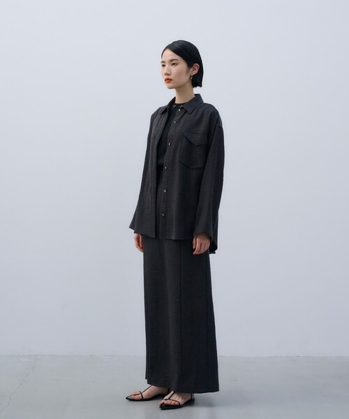 SIWEM（シウム）の「LIGHT TWEED WAVE SKIRT（スカート・レディース・グレー・S/M）」の2枚目の写真