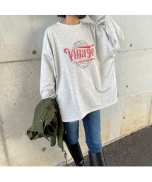copine | ロゴオーバーサイズロンT(オフホワイト)(Tシャツ/カットソー)
