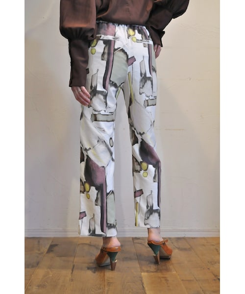 --（--）の「オックスプリントパンツ（その他パンツ・レディース・グリーン/ピンク・36.38/one）」の3枚目の写真