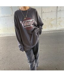 copine | ロゴオーバーサイズロンT(ダークグレー)(Tシャツ/カットソー)