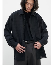 LIDNM | ITALY GAUZE CHECK SHIRT(シャツ/ブラウス)