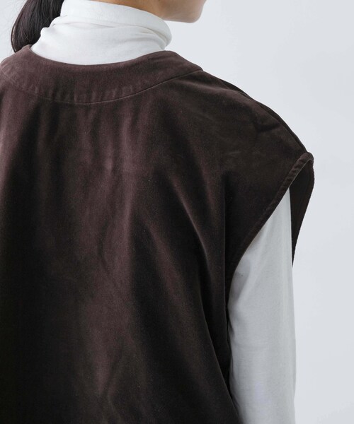 かぐれ（カグレ）の「コットンベルベット2WAYベスト（ベスト・レディース・GREGE/BROWN・Free）」の21枚目の写真