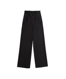 Structured Wide-leg Wool Trousers