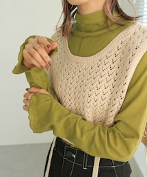 Crisp | シアーハイネックTシャツ[c1R3242](Tシャツ/カットソー)