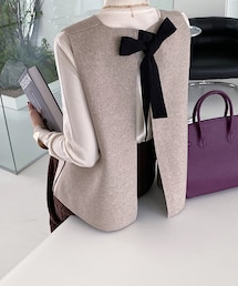 DHOLIC | サイドボタンリボンベスト(ベスト)