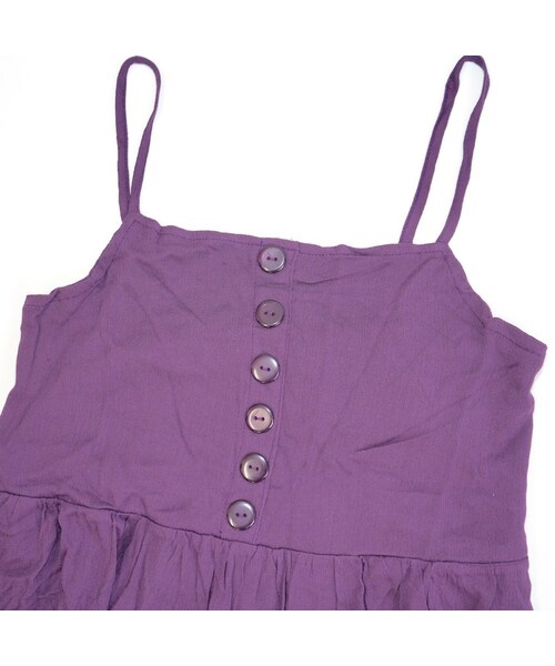 A.D.G（エーディージー）の「Button Design Cami-onepiece (purple)（ワンピース・レディース・パープル・FREE）」の6枚目の写真