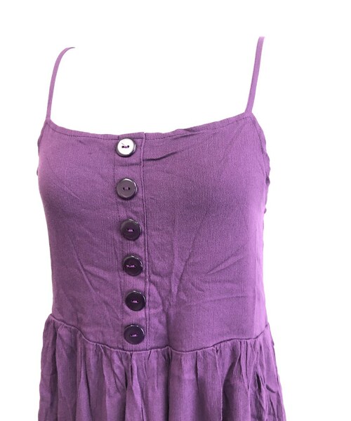 A.D.G（エーディージー）の「Button Design Cami-onepiece (purple)（ワンピース・レディース・パープル・FREE）」の8枚目の写真