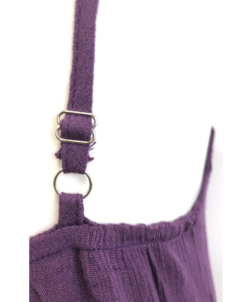 A.D.G（エーディージー）の「Button Design Cami-onepiece (purple)（ワンピース・レディース・パープル・FREE）」の9枚目の写真