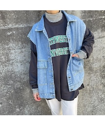 copine | シンプルデニムベスト(デニムジャケット)