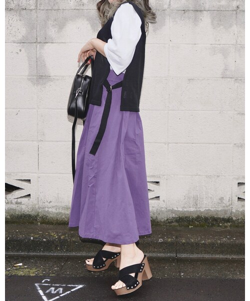 A.D.G（エーディージー）の「D-Ring Belted Knit Vest (black)（ベスト・レディース・ブラック・FREE）」の2枚目の写真