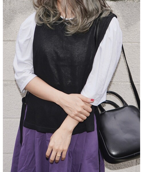 A.D.G（エーディージー）の「D-Ring Belted Knit Vest (black)（ベスト・レディース・ブラック・FREE）」の3枚目の写真