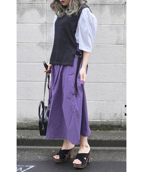 A.D.G（エーディージー）の「D-Ring Belted Knit Vest (black)（ベスト・レディース・ブラック・FREE）」の6枚目の写真