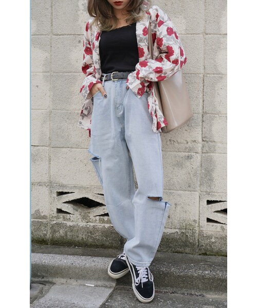 A.D.G（エーディージー）の「RETRO COLOR LINE BELT (black)（ベルト・レディース・ブラック・FREE）」の5枚目の写真