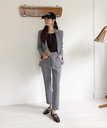 DHOLIC | くるみボタンジャケット&スラックスSET・全5色(スーツジャケット)