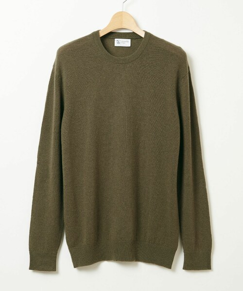 Johnstons of Elgin（ジョンストンズオブエルガン）の「【Johnstons of Elgin / ジョンストンズ オブ エルガン】ラウンドネックセーター(カシミヤ)(MEN)（ニット/セーター・メンズ・イエロー/グリーン/ブラウン/ブラック・M/L）」の4枚目の写真