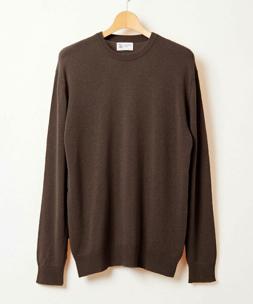 Johnstons of Elgin（ジョンストンズオブエルガン）の「【Johnstons of Elgin / ジョンストンズ オブ エルガン】ラウンドネックセーター(カシミヤ)(MEN)（ニット/セーター・メンズ・イエロー/グリーン/ブラウン/ブラック・M/L）」の3枚目の写真