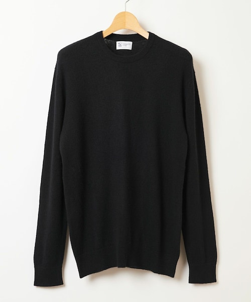 Johnstons of Elgin（ジョンストンズオブエルガン）の「【Johnstons of Elgin / ジョンストンズ オブ エルガン】ラウンドネックセーター(カシミヤ)(MEN)（ニット/セーター・メンズ・イエロー/グリーン/ブラウン/ブラック・M/L）」の2枚目の写真