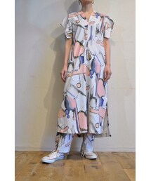 -- | オックスプリントワンピース(ワンピース)