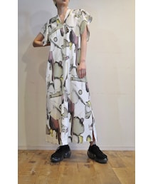 -- | オックスプリントワンピース(ワンピース)