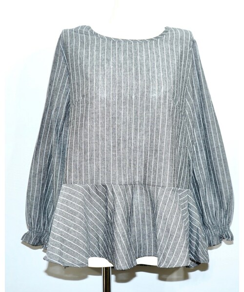 A.D.G（エーディージー）の「Stripe Blouse&Knit Vest 2P SET（その他トップス・レディース・ブラック・FREE）」の8枚目の写真