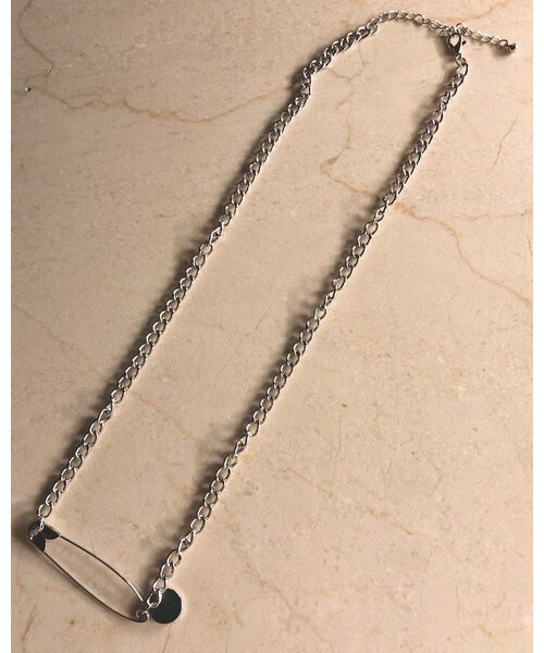A.D.G(エーディージー)の「Pin Motif Chain Necklace (silver)(ネックレス・レディース・シルバー・FREE)」の4枚目の写真