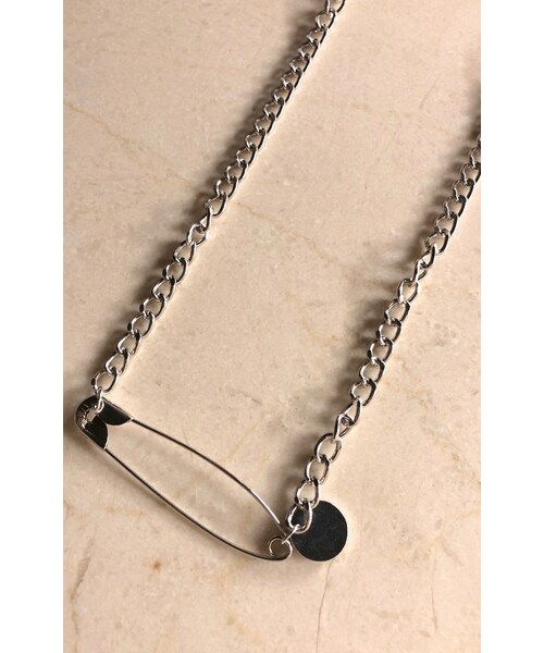A.D.G(エーディージー)の「Pin Motif Chain Necklace (silver)(ネックレス・レディース・シルバー・FREE)」の6枚目の写真