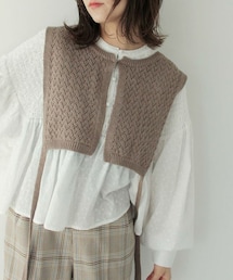 Crisp | サイドリボンニットカラー[c1R3280](ベスト)