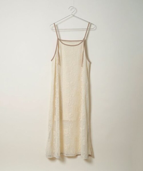 Crisp（クリスプ）の「バイカラーフラワーレースワンピース[c2R3245]（ワンピース・レディース・グリーン/アイボリー・FREE）」の3枚目の写真