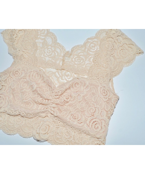 A.D.G(エーディージー)の「Flower All Lace Lingerie Bustier (beige)(キャミソール・レディース・ベージュ・FREE)」の6枚目の写真