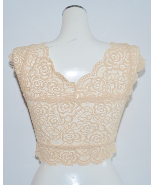 A.D.G(エーディージー)の「Flower All Lace Lingerie Bustier (beige)(キャミソール・レディース・ベージュ・FREE)」の8枚目の写真