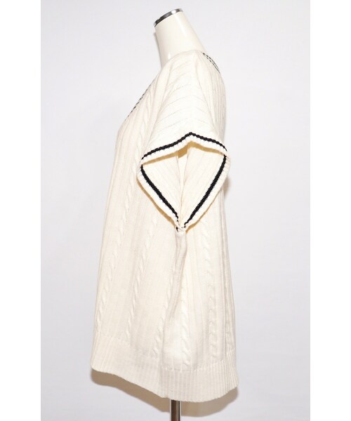 A.D.G（エーディージー）の「Oversized Tilden Knit Vest (off white)（ベスト・レディース・ホワイト・FREE）」の10枚目の写真