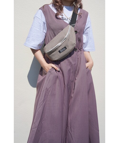 A.D.G（エーディージー）の「Gun Club Check Waist Pouch (beige)（ボディバッグ/ウエストポーチ・レディース・ベージュ・FREE）」の3枚目の写真