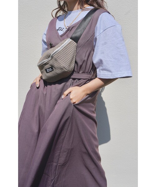A.D.G（エーディージー）の「Gun Club Check Waist Pouch (beige)（ボディバッグ/ウエストポーチ・レディース・ベージュ・FREE）」の4枚目の写真