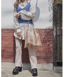 A.D.G | Knit Camisole Bustier (light blue)(キャミソール)
