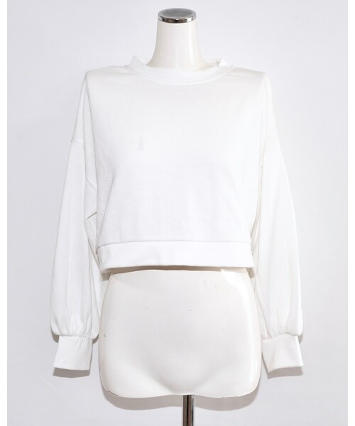 A.D.G（エーディージー）の「Back Lace-up Ribbon Sweat PO(white)（スウェット・レディース・ホワイト・FREE）」の7枚目の写真